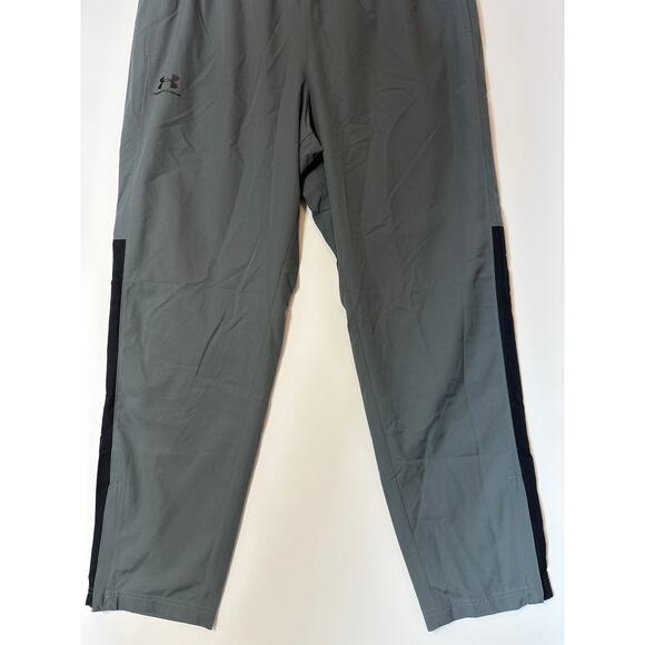 Under Armour Men's Vital Woven Track Sweat Pants Loose Fit Gray 2XL Ankle Zips - Picture 3 of 12
